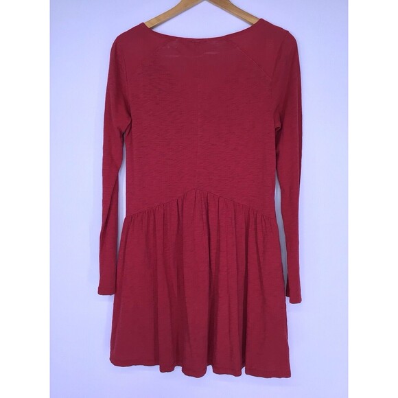 Others Follow Long Sleeve Dress With Pockets Women’s Size Small Red - Picture 3 of 7